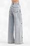 Women's Front Bird Eye Detailed Design Palazzo Jeans - 2