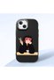 iPhone 13 Compatible Camera Protected Black Soft Silicone Phone Case Fashion Patterned