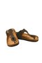 Genuine Leather Khaki Green Women's Slippers - 5