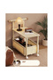 Side Table Living Room Movable Cream White 71*40*70cm - 3