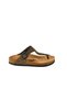 Genuine Leather Khaki Green Women's Slippers - 2