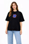 Unisex Women's Men's Bape Scratch Design Front Printed Oversize Thick Fabric Relaxed Cut Cotton T-Shirt - 2