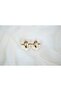 Bkp094 Gold Color Marble Patterned Oval Earrings (Length 30 mm)