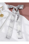 Grey Satin Bow Hair Clip - 2