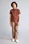 100% Cotton Carrot Fit Gabardine Trousers for Boys E2218A826Sp - 2