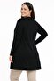 Women's Plus Size Knitwear Cardigan with Button Detail on Sleeves - 4
