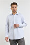 White Self-Patterned Hard Collar Long Sleeve Pocketed Comfort Fit Cotton Shirt 1004255226 - 3