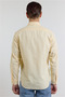 Yellow Oxford Buttoned Collar Long Sleeve Pocketless Slim Fit Cotton Pcs Shirt 1004260182 - 5