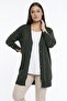 Women's Button-Front Cardigan with Stone Print and Button Detail on the Sleeves, Plus Size - 3