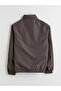 Black Standard Fit Stand Collar Men's Coat - 5