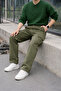 Men's High Waist Premium Khaki Cargo Baggy Pants - 4