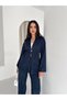 Women's Glittery Long Sleeve Modal Fabric Kimono Pants Double Set – Stylish and Comfortable Women's Set - 6
