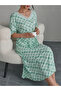 Green Floral Print Short Sleeve Nightdress - 4
