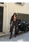 High Waist Skinny Brown Trousers – Stylish, Shaping / Sculpting & Casual/Office Combination Compatible