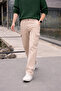 Men's High Waist Premium Beige Cargo Baggy Pants - 3
