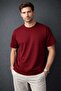 Basic T-Shirt 3-Piece Set Bordo Black White Pam Cotton Maş Regular Fit Men/Unisex - 2