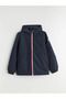 Navy Blue Water Repellent K Hooded Boy's Coat