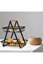 Tier Metal Fruit & Vegetable Basket Stand for Kitchen Counter, Black Wire Storage Organizer Rack - 3