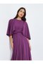 Purple Cape Sleeve A-Line Maxi Dress - 2