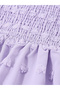 Girls Purple Embellished Smocked Detail Midi Dress - 4