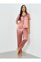 Pack of 3 - Satin Short Sleeve Shirt, Pyjama And Shorts Set - 2