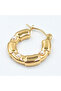 Hoop Model Steel Women's Earrings, Pool and Sea Resistant 2cm Gold - 2