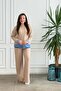 Skirt with Denim Detail and Trousers Set