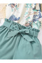 Girls Floral Print Sleeveless Top and Elasticated Waistband Shorts Set - 6