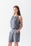 Summer Linen Strap Top and Shorts Set Women's Beach Dress Combination Comfortable Casual Shorts Blouse Set - 5