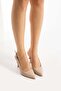 8.5 cm Nude Open Back Heel Stiletto Shoes - 2