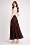 Empirme Patterned Chiffon Skirt O219 Brown - 4