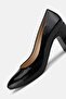 Women's Black Patent Leather Genuine Natural Leather Classic Heel Shoes Size Leather -41 - 6