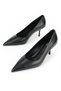, Women's Genuine Leather Heeled Shoes 1611059Z1312 Black - 7