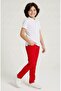 Boys' April 23 October 29 Show Outfit Collared Short Sleeve T-Shirt and Red Pants Set - 2