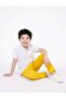 Boys' April 23 October 29 Show Outfit Collared Short Sleeve T-Shirt and White Pants Set - 2