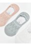 Non-Slip Heel Lace-Like Knit Women's Ballet Flats Socks 3-Pack (S6) - 3
