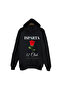 Isparta - 32 - Rose - Lavender - City Printed Unisex 100% Cotton Black Hooded Sweatshirt