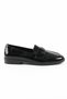 Genuine Patent Leather Leather Black Loafers Women's Shoes - Z206