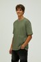 Made for T-Shirt Thyme Men's Khaki Crew Neck T-Shirt - 2
