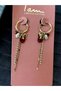 4 Pairs of Long Dangle Earrings with Beaded Stones and a Stone, Women's Earrings, Advantageous Package - 5