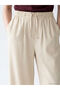 Wideleg Women's Jeans Pants with Elastic Waist - 3