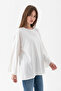 Basıl Women's 100% Cotton Crew Neck Oversize Fit Long Sleeve T-shirt - 5