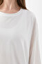 Basıl Women's 100% Cotton Crew Neck Oversize Fit Long Sleeve T-shirt - 2