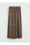 Vizyon New Season Patterned Belmando Flared Skirt with Elastic Waist - 5