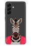 Galaxy A57 (Sm-A576B) Compatible Case Decorative Silicone Printed Cover Cute Zebra