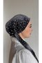 Anthracite Deer Pattern Cheesecloth Scarf Bonnet - Non-Slip, Anti-Sweat (Non-Slip) - 2