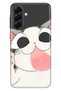 Galaxy A57 (Sm-A576B) Compatible Case Colorful Silicone Printed Tpu Fat Cat