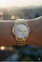 Modern and Stylish Women's Wristwatch |   31mm Steel Case, Gold Metal Band, Silver Dial - 4