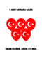 National Holidays Decoration Set Turkish Flag Balloon Flag Banner Stick Flag String Flag Set - 6