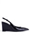 Wedge Heel Open Back Shoes Classic Heeled Shoes - 2